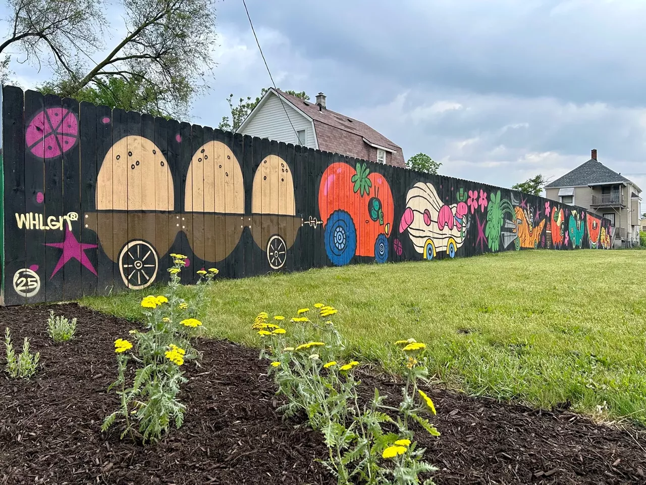 One of four new murals painted for the North End Arts Alley in Detroit.