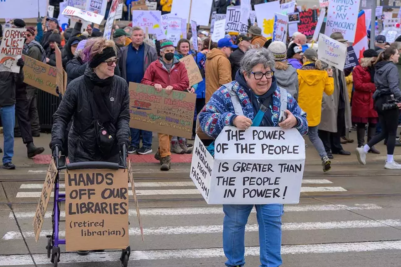 Image: Thousands protest Trump in Detroit as part of nationwide ‘Hands Off!’ rallies [PHOTOS]